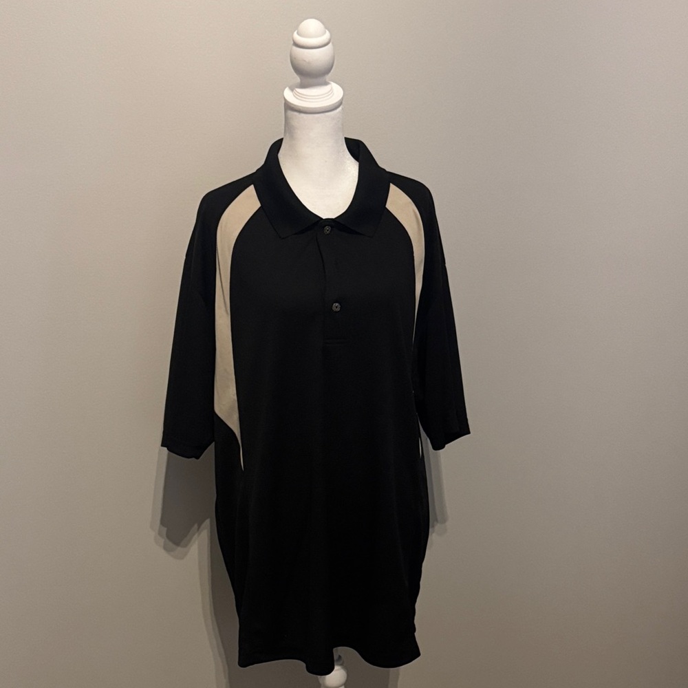 Elegant Black and Cream Men's Polo Shirt